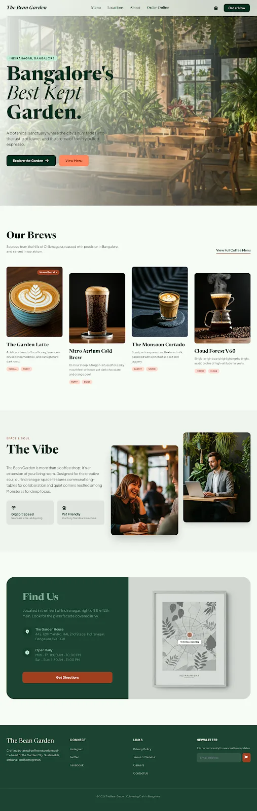 Harvest Brews Co. — website design